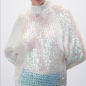 COPY - Sparkly knit long sleeve sweater